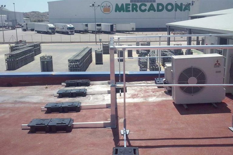 barandilla de protección autoportante