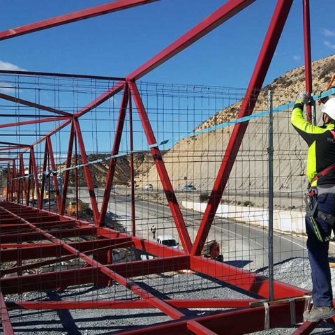 Redes de seguridad horizontales para seguridad en altura