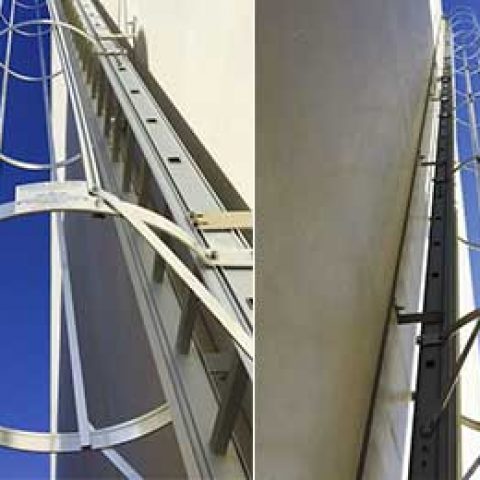 escaleras de acceso con protección dorsal